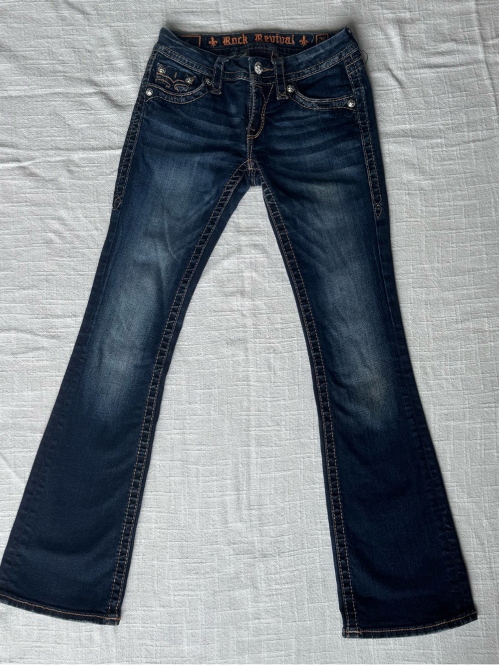 Women’s Rock Revival Dark Blue Boot Cut Jeans
